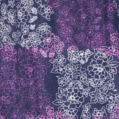 EUC Soft Purple Leggings W/Purple & White Flowers By Leggings Depot Sz (3x-5x)