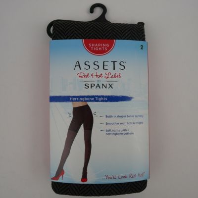 Assets by Spanx Herringbone Shaping Tights Misses Size 2  NEW Tourmaline Brown