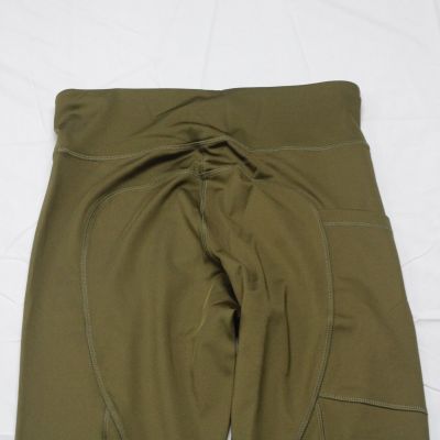 Activera Women's High-Waisted Active Workout Leggings LC7 Olive Large NWT