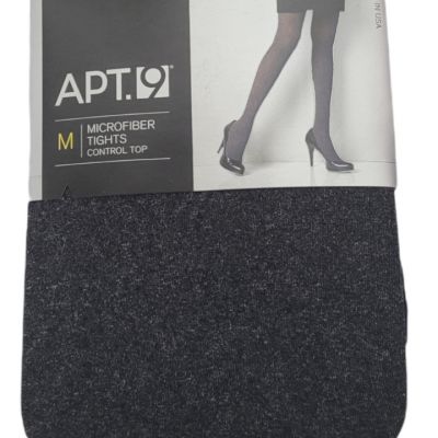 Apt. 9  Microfiber Control Top Tights 1 pair - black - Size M