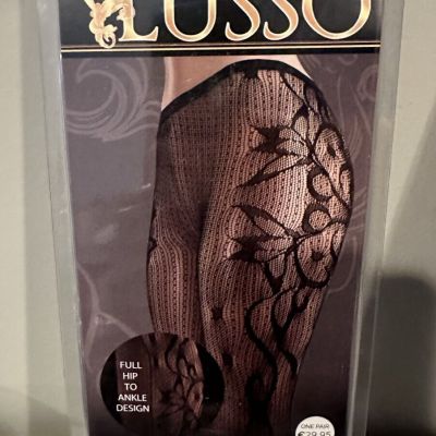 New Stockings - Black KALENE Fine Fishnet Stockings by Lusso FREE SHIPPING