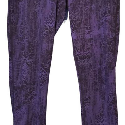 Kirkland Signature Woman's Brushed Active Legging Large Purple Marble Exercise