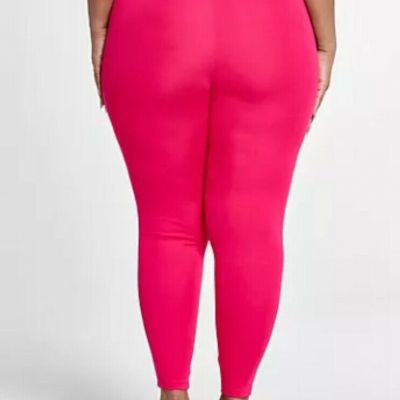 Fashion To Figure Curvy Pink Rhinestone High Waist Activewear Legging Sz 2 NWT