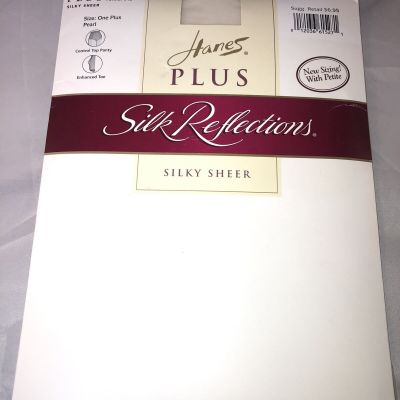 hanes plus one size pearl silky sheer Panty Hose