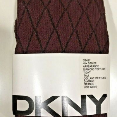 DKNY Tights Small Style 0B497 Diamond Texture Firebrick 40 Denier