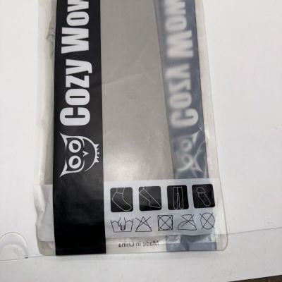 Cozy Wow Tights Grey L/ XL Run Resistant Footed High Waist Tights nylon Spandex
