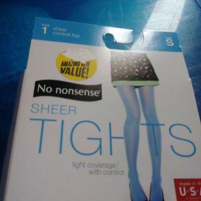 No Nonsense sheer black tights size small