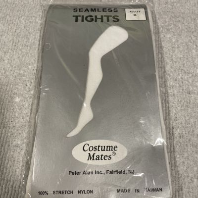 Costume Mates Seamless Tights White Adult Size XL