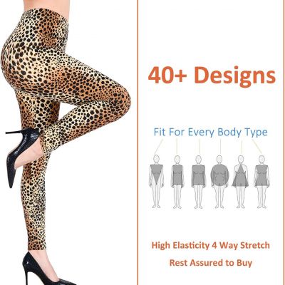 Mad Ink Leopard Snakeskin Ultra Soft Elastic Leggings Fashion Pattern High...