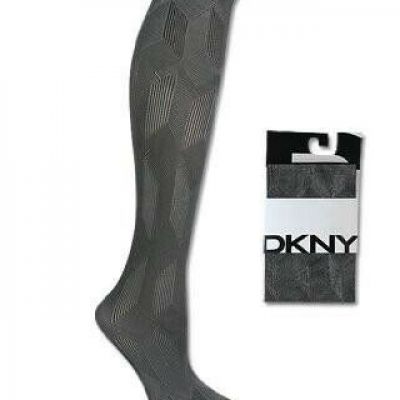DKNY Abstract Geometric Tights Size: Small Petite Chocolate & Flannel Colors