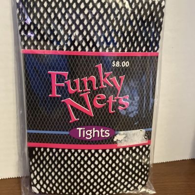 Funky Nets Women’s Fishnet Tights One Size 4’10”-5’10”  95-160 lbs  *NEW SEALED*