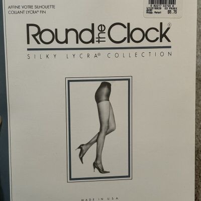 Vintage 1994 Round The Clock Control Top Pantyhose Style 62 Size B Color Beige