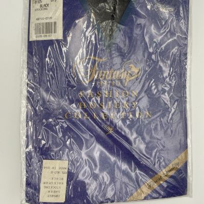 Fantasy Lingerie Fashion Hosiery sheer stretch stocking Black One size 90-140lbs