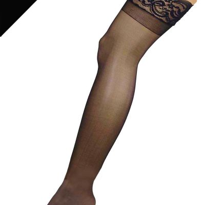 Plus Size Sheer Lace Top Stockings Womens 1x 2x 3x 4x 5x 6x Black Thigh Highs