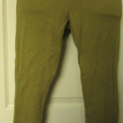 Hue Ankle Zip Simply Stretch Leggings Size Small Style U18794H Fennel