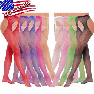 US Women's Suspender Tights Garter Belt Pantyhose Sheer Elastic Nylon Stocking