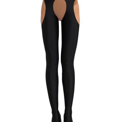 US Sexy Women Lingerie Anti-skid Stockings Wetlook Compression Thigh Highs Socks