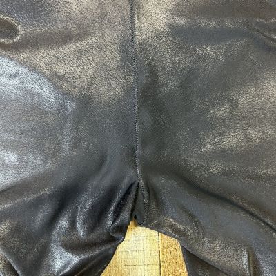 Spanx Black Faux Leather Leggings Womens Size XS