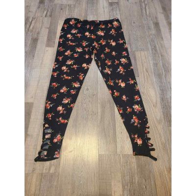 Bobbie brooks 1x plus size women's floral leggings