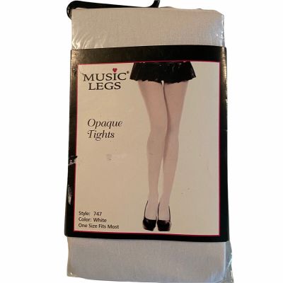 The Art of Stockings Music Legs Opaque Tights White New