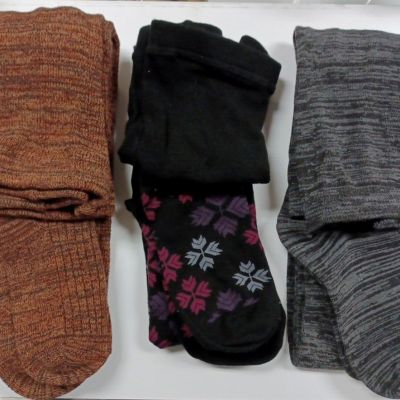 Lot of 3 pair - HUE Women's Sweater Tights - Sz S/M - New without tags
