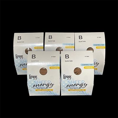 Leggs Sheer Energy B Control Top Compression SUNTAN 97964 Light Support Lot Of 5