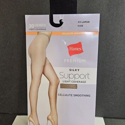 Haynes Premium 30 Denier Silky Support Nude XXL Panty Hose Cellulite Smooth