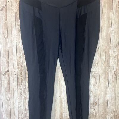 SHEIN Curve Women’s Black Mesh Panel Leggings Plus Size 4X NEW!