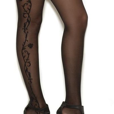 sexy ELEGANT MOMENTS sheer LACE tops FLORAL VINE applique THIGH highs STOCKINGS