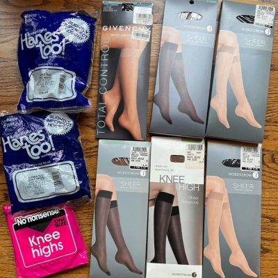Knee high stockings NEW-one-size-fits-all-women's-assorted colors/brands