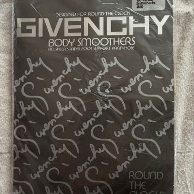 Vtg Givenchy Body Smoothers All Sheer Sandalfoot Pantyhose 5''3-5''8  130/165