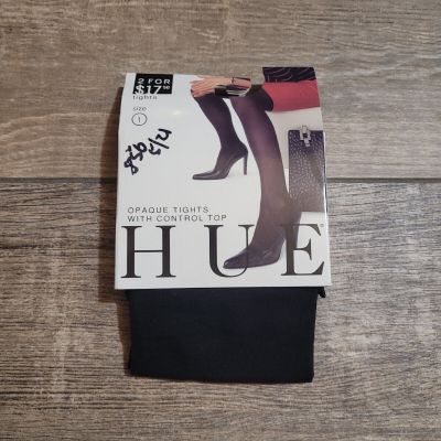 NWT Hue Opaque Tights Control Top Size 1 Black