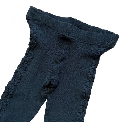 NWT FREE PEOPLE Lightweight Ribbed Knit Tights with Ruffled Sides WOMEN'S XS