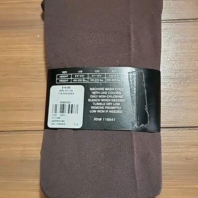 Lane Bryant Plus Control Top Tights Brown Textured Size C/D 1 Pair Free Shipping