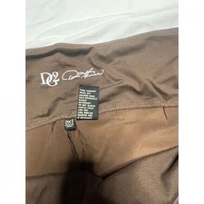 NWT DG2 Diane Gilman Chocolate Brown Slim & Sleek Leggings Plus Size 3XT