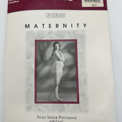 New Dividends Maternity Silky Sheer Pantyhose with Lycra- Off Black Size M/L