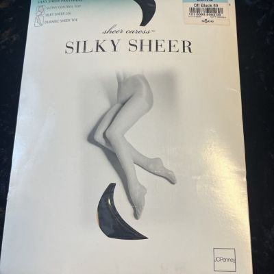 Sheer Caress Silky Sheer pantyhose size Long Off Black
