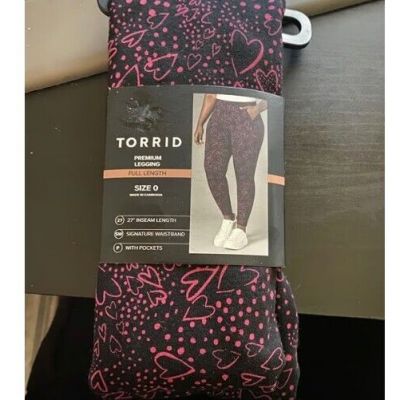 Torrid Premium Legging Size 0 NWT Breast Cancer ** with pockets**