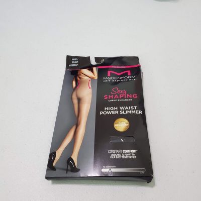 Maidenform Women Tights Small Black Sheer 20 Self Expressions Shaping High Waist