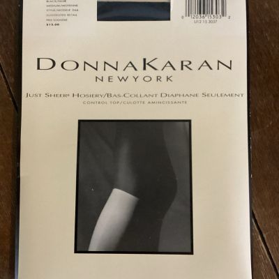 Donna Karen Just Sheer Hosiery Control Top Black/Noir Medium Style 266