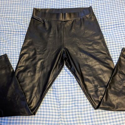 ASOS New Look women's wet look black leggings, size 8 (medium), VGUC, pull on