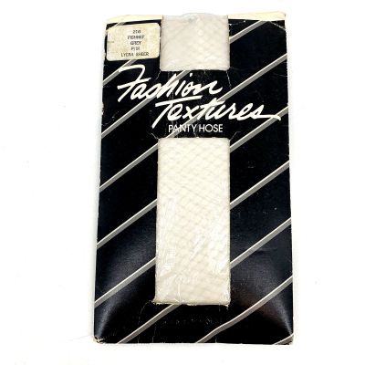 Women's Gray Fishnet Pantyhose Vintage Fashion Textures Size Small PM New