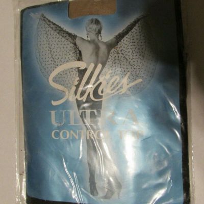 Silkies Ultra Control Top With Ultra Sheer Leg 030301,Size Large42-46,Nude.