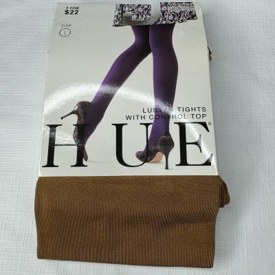 HUE Deep Gold Luster Tights w/Control Top Womens Size 1 ~ #U2167 ~ 1 Pair New