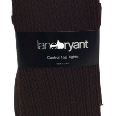 Lane Bryant Control Top Tights Brown Textured Size A/B, 1 Pair, Free Shipping