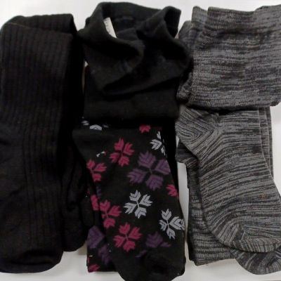 Lot of 3 pair - HUE Women's Sweater Tights - Sz S/M - New without tags (223-9)