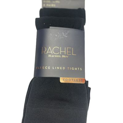 Rachel Rachel Roy fleece lined footless tights Size L/XL Black 2 Pack