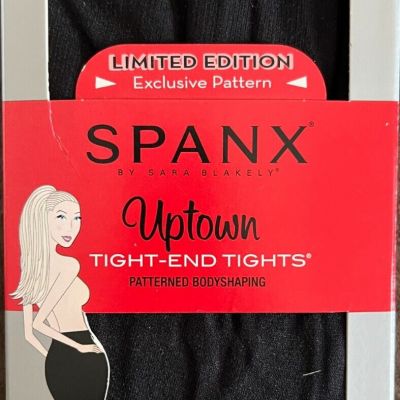 SPANX Ltd Edition Uptown Tight-End Tights-Black -New-Sz B - Exclusive Pattern