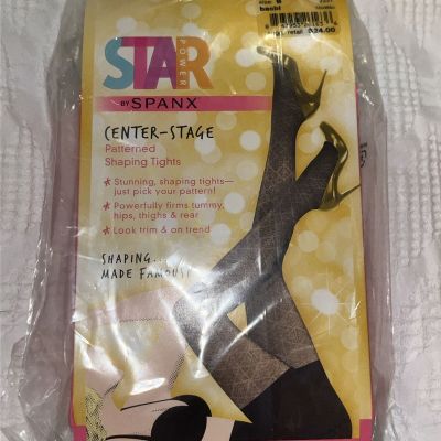 Star Power by Spanx Patterned  Shaping Tights Nouveau Sz B New