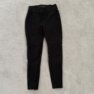 Abercrombie & Fitch Leggings Women Extra Small Black Pull On Bottoms Zipper Cuff
